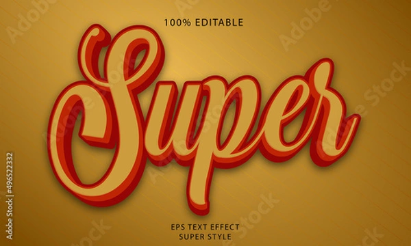 Fototapeta Super Editable Text Style Effect	