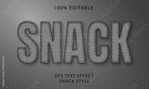 Fototapeta Snack Editable Text Style Effect