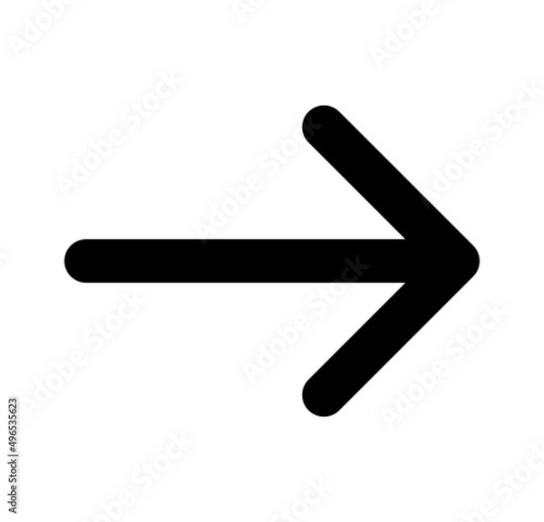 Obraz Simple modern right arrow icon