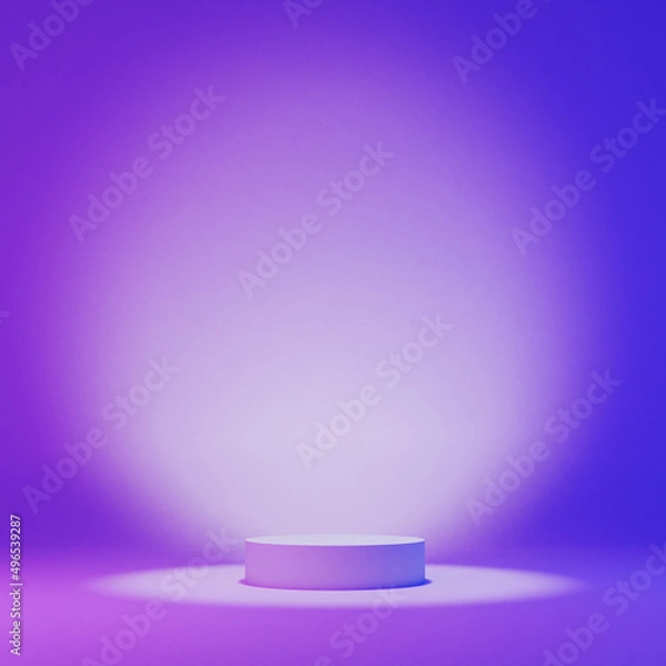 Obraz Stand for a product on neon background