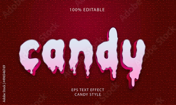 Fototapeta Candy Editable Text Style Effect