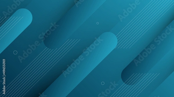 Obraz Modern Abstract Background with Retro Memphis Diagonal Lines Elements and Dark Blue Color