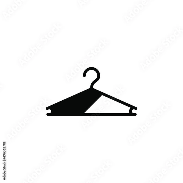 Fototapeta Clothes Hanger Solid Line Icon Vector Illustration Logo Template. Suitable For Many Purposes.