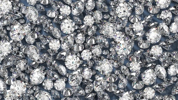 Fototapeta group of gems 3d rendered in diamond