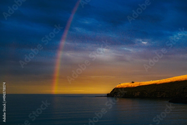Fototapeta Rainbow over the ocean