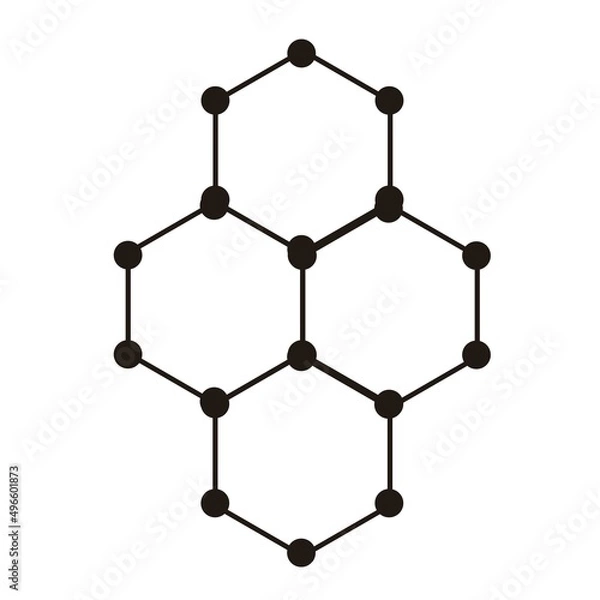 Fototapeta hexagonal abstract shape