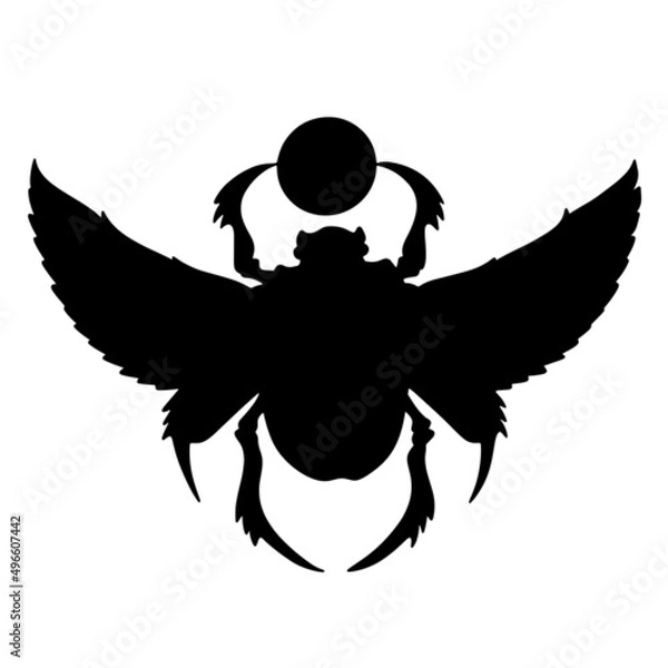 Fototapeta The sacred scarab. A dung beetle from Egypt. A symbol of the mystical power of the Pharaohs