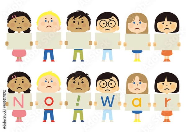 Obraz 子ども　世界　ボード　反戦