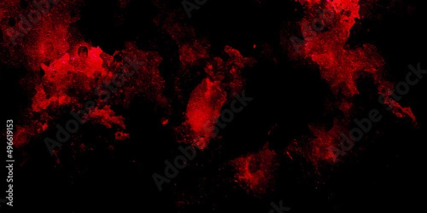 Fototapeta Watercolor red grunge background painting. Watercolour old deep maroon color backdrop. Stains on paper texture. abstract red background texture wall wallpaper.	
