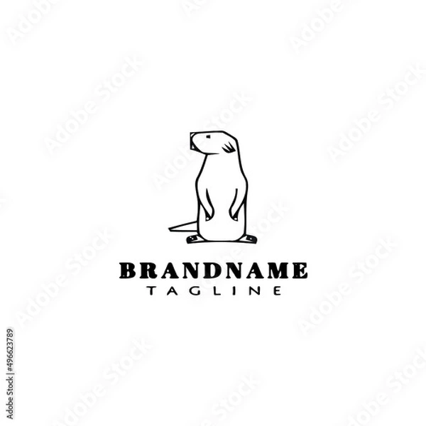 Obraz gopher animal logo design template icon vector illustration