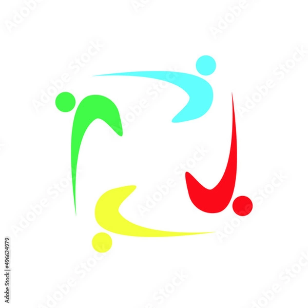 Obraz people comunity logo icon simple modern