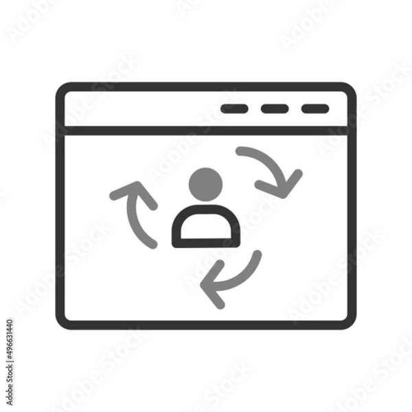 Fototapeta Returning Visitor Icon