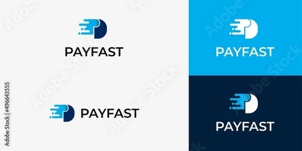 Obraz pay modern logo with initial p premium vector