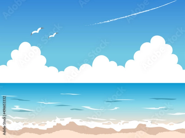 Obraz 夏の海のイラスト