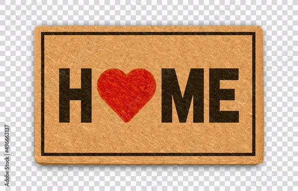 Obraz Door Mat Home, vector illustration