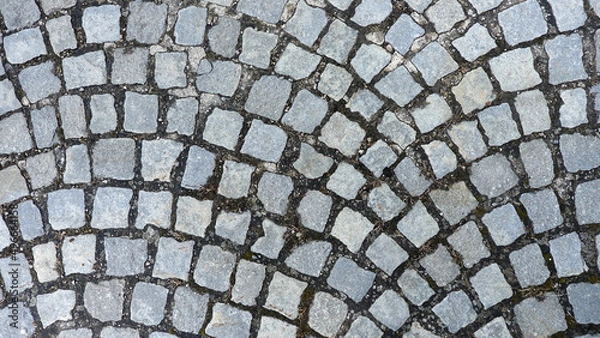 Fototapeta Gehsteig Pflastersteine Steine Kopfsteinpflaster Kopfstein Pflaster Straße Textur Struktur Background Hintergrund Wallpaper Stone