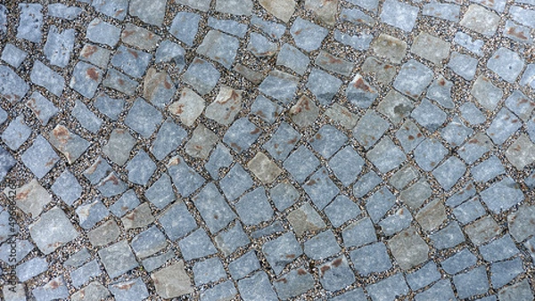 Fototapeta Gehsteig Pflastersteine Steine Kopfsteinpflaster Kopfstein Pflaster Straße Textur Struktur Background Hintergrund Wallpaper Stone