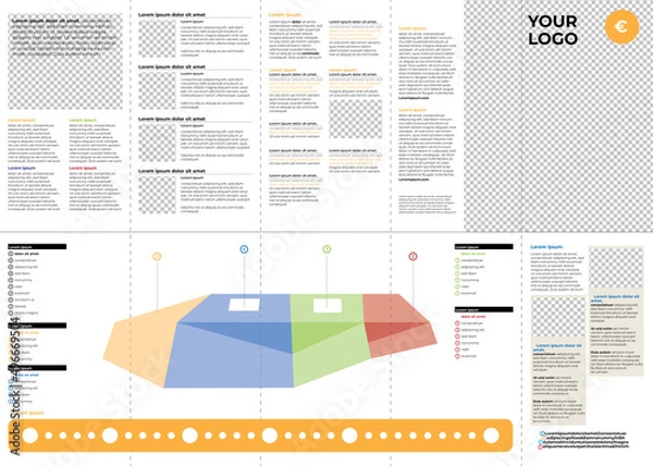 Obraz Brochure 5 folds - template