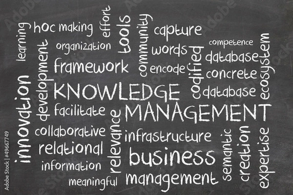 Obraz Word cloud for Knowledge management