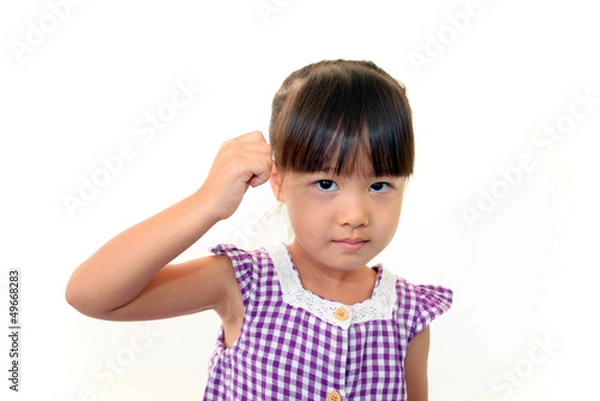 Fototapeta ガッツポーズの女の子