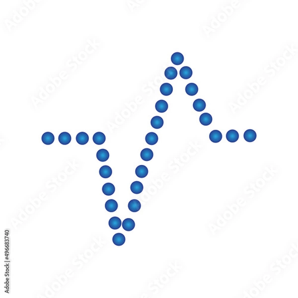 Fototapeta pulse logo symbol templat vector design and icon