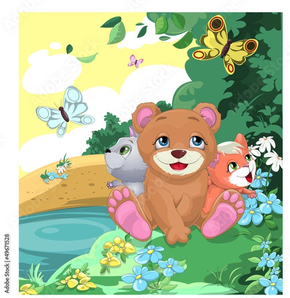 Obraz cheerful animals