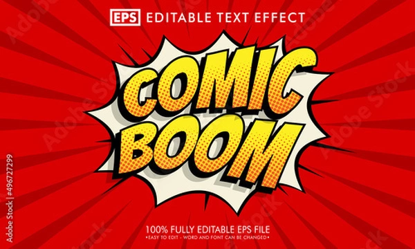 Fototapeta Comic cartoon editable text effect