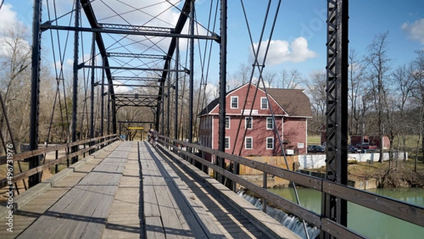 Obraz Old mill and bridge