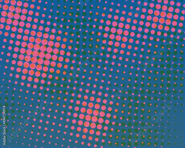 Fototapeta Abstract halftone color dotted background wallpaper.