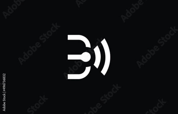 Obraz Wi-Fi Signal Letter B  Logo Letter Business Template Vector icon