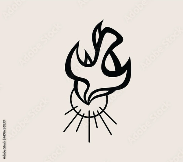 Obraz The Holy spirit Icon, art vector design