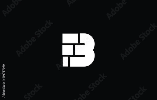 Obraz  Bold B Logo Letter Business Template Vector icon