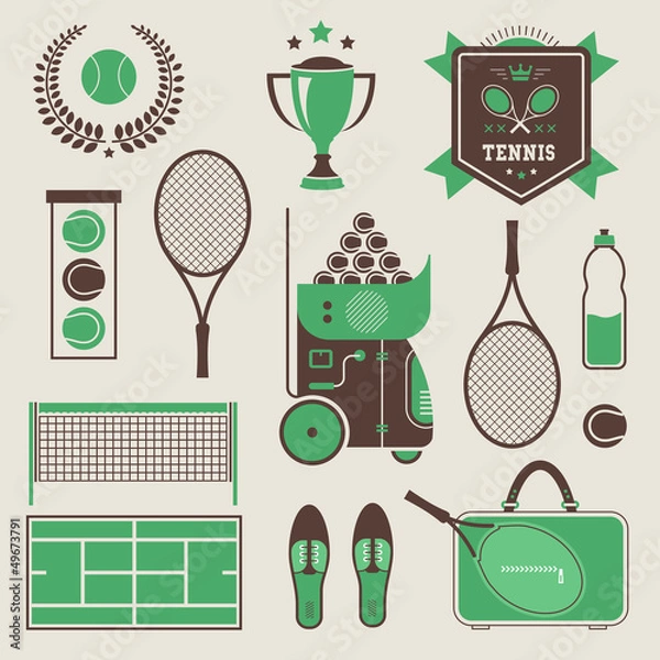 Obraz Vector tennis icons