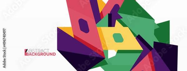 Fototapeta Creative geometric wallpaper. Abstract ribbon style line composition. Techno business template for wallpaper, banner, background or landing