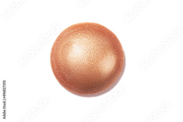 Obraz Glitter cream texture swatch isolated on white background. Cosmetic or beauty product texture.