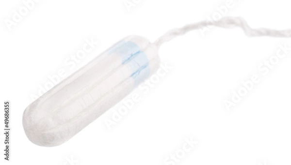 Obraz A clean cotton tampon with blue string