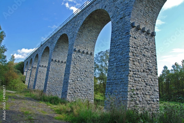 Fototapeta Old stone railway bridge