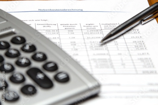 Obraz Nebenkostenabrechnung