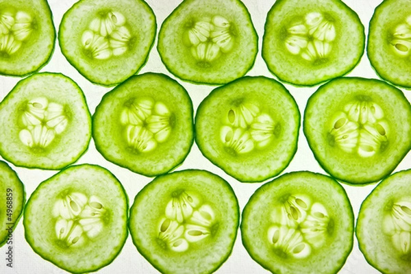 Fototapeta cucumber slices