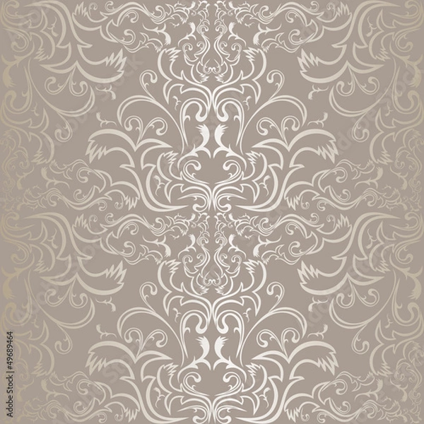 Obraz Silver seamless pattern.