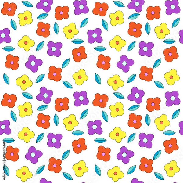 Obraz background with geometric flowers