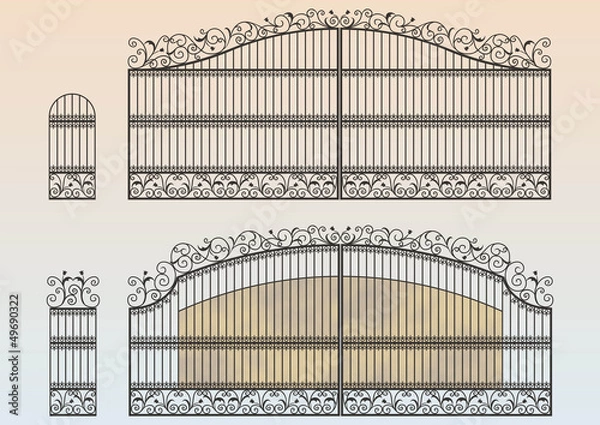 Obraz Forged gate and wicket