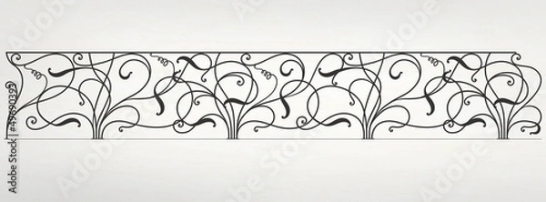 Obraz Vector wrought iron modular railing