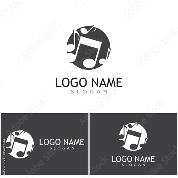 Obraz Music note Icon Vector illustration design