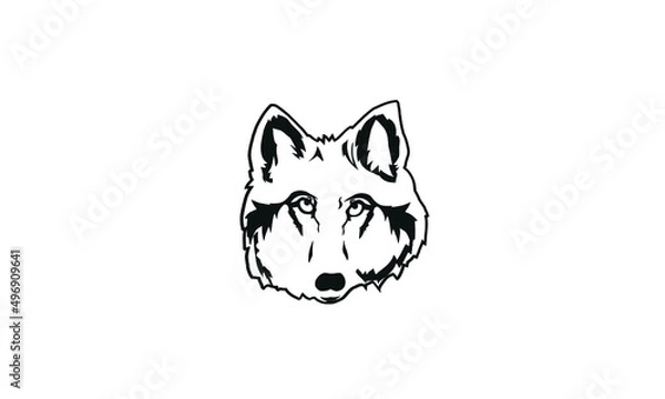 Fototapeta wolf logo vector icon design 