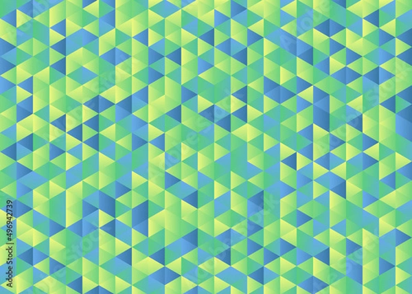 Obraz Triangle yellow green blue abstract geometric gradient background	