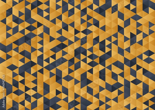 Obraz Triangle black yellow gold abstract geometric gradient background	