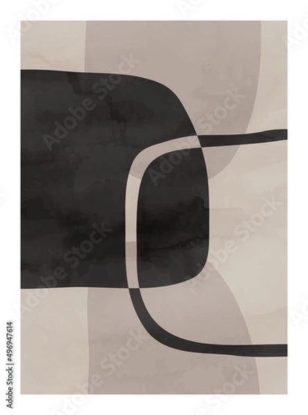Obraz Abstract art,  watercolor geometric background. Design for poster, wall decoration, cover, EPS10 vector template