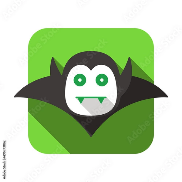 Obraz Halloween flat icon design set vector illustration