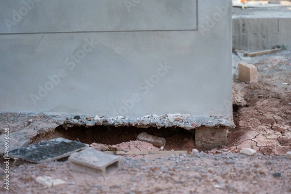 Obraz Collapsed industrial house